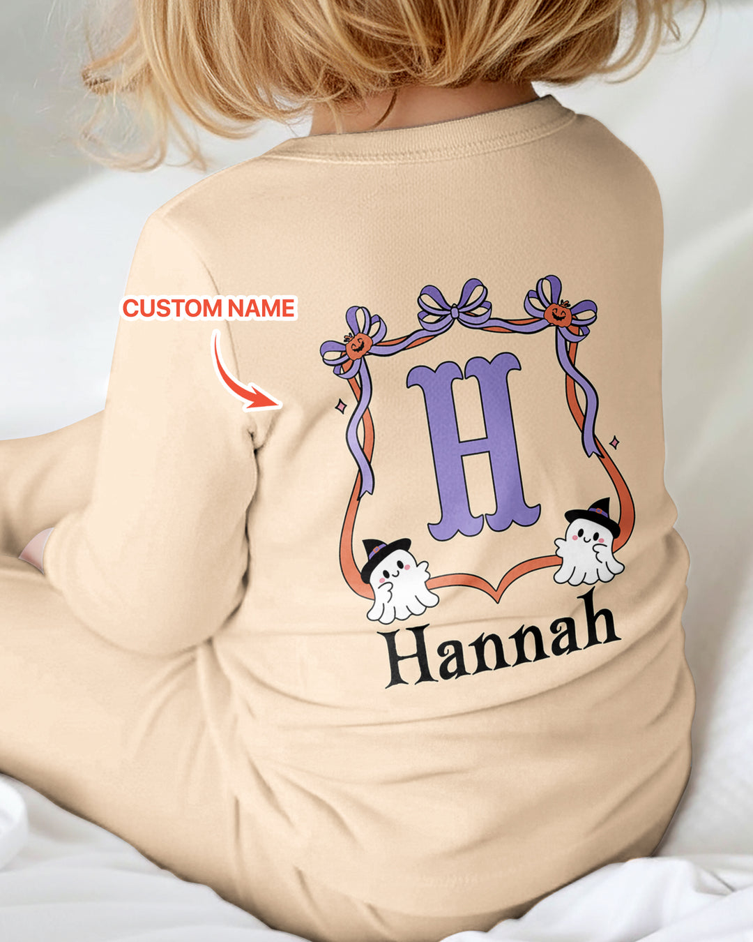 Personalized Halloween Baby Girl's Little Boo Bamboo Convertible Zippy