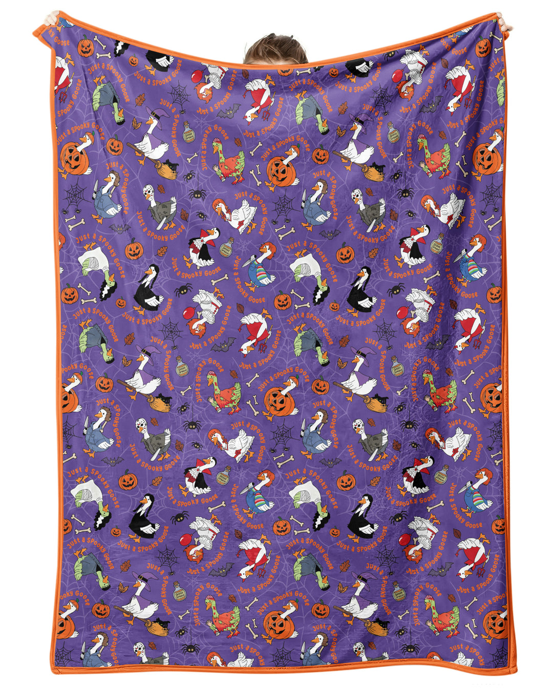 Just A Spooky Goose Family Matching Bamboo Blanket