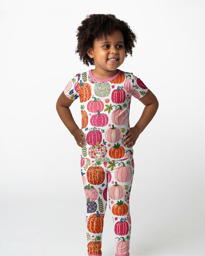 Conjunto de pijama de dos piezas de manga corta de bambú