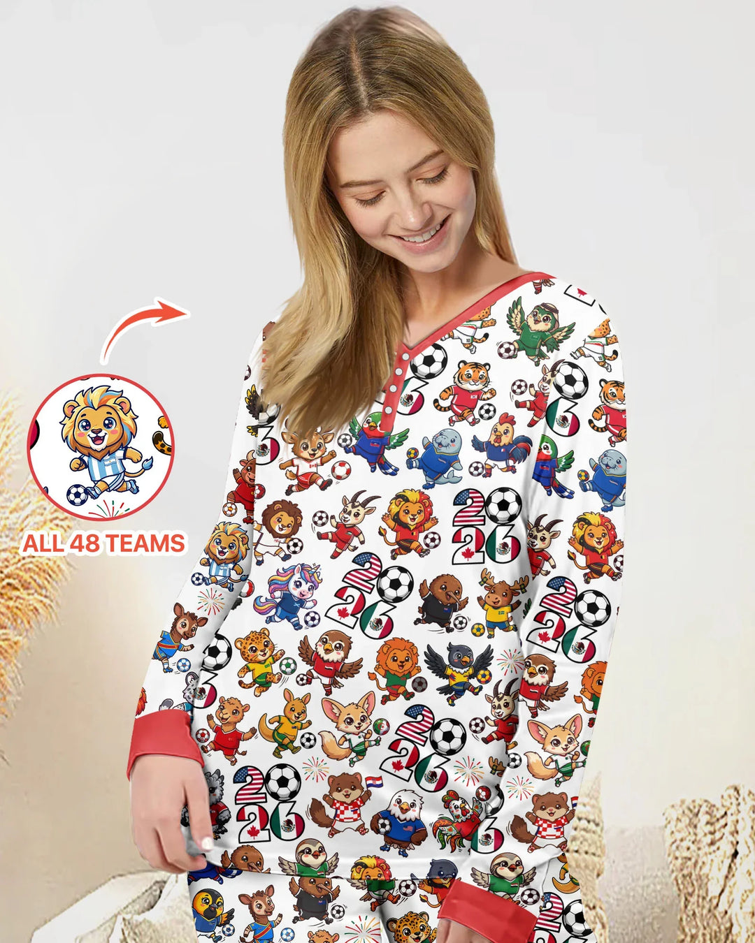 Plantilla de conjunto de pijama de mujer de bambú