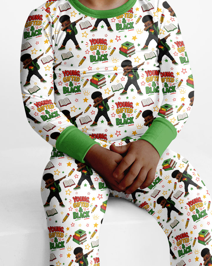 Conjunto de pijama de dos piezas de bambú de manga larga
