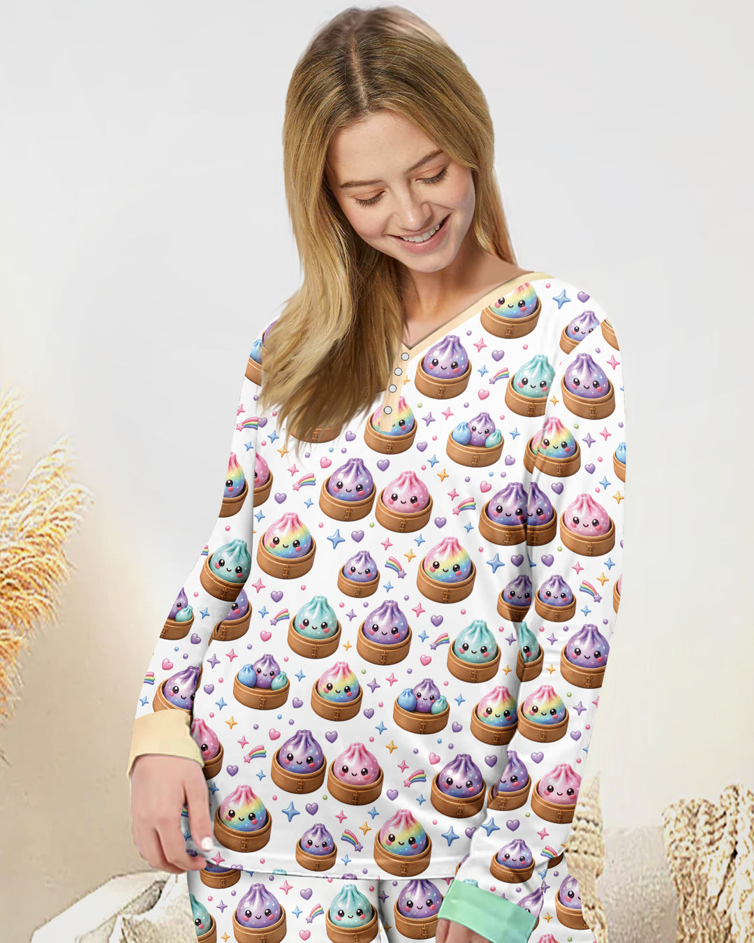 Vorlage Bambus Damen Pyjama Set