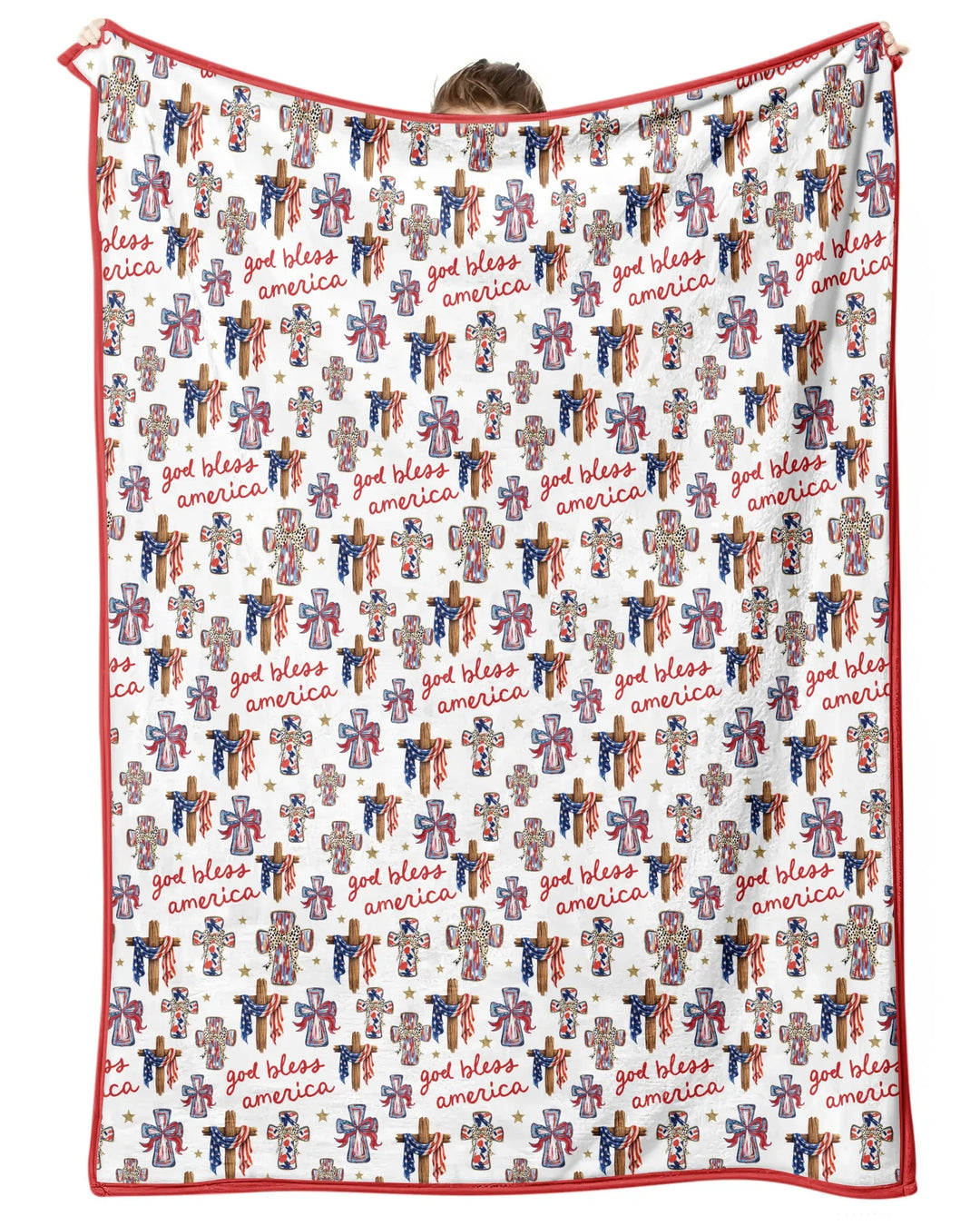 God Bless America Family Matching Bamboo Blanket