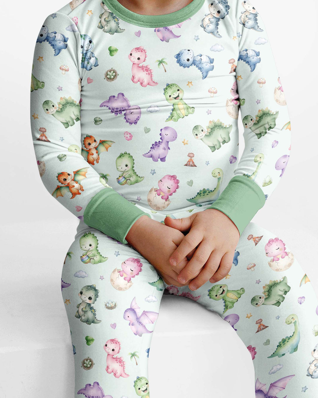 Kawaii Teddy Bamboo Two Piece Long Sleeve Pajama Set