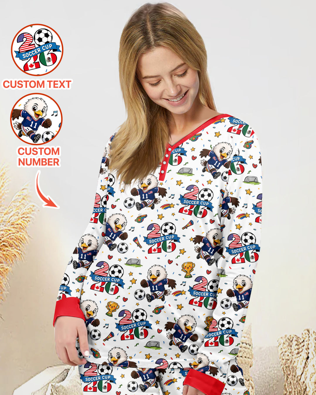 Plantilla de conjunto de pijama de mujer de bambú