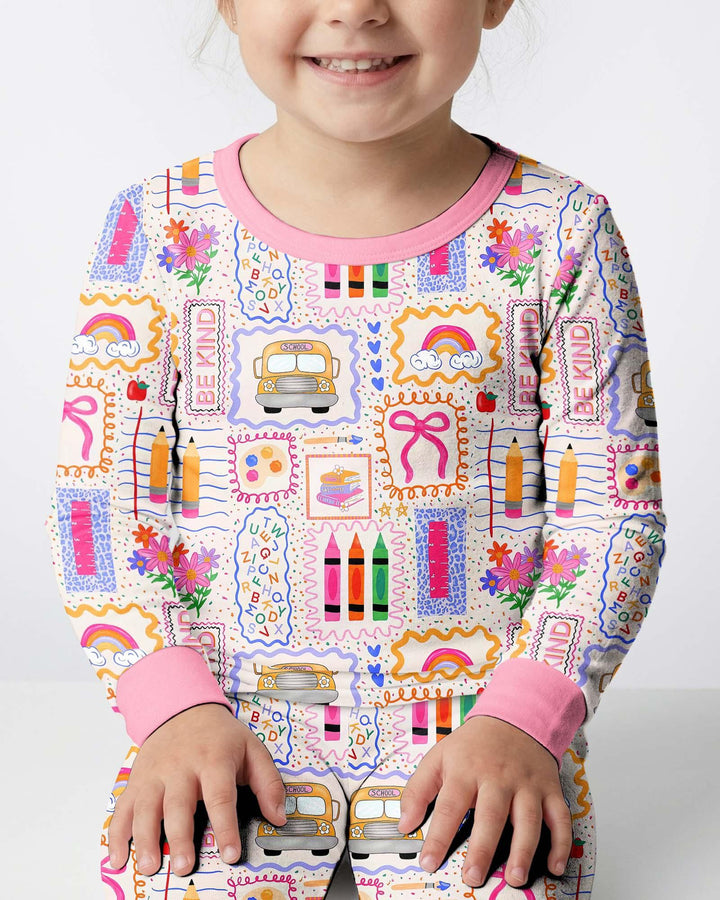 Conjunto de pijama de dos piezas de bambú de manga larga