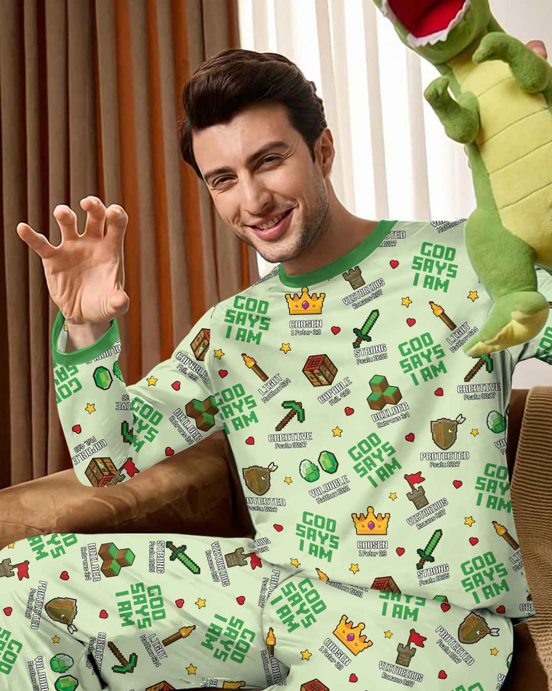 Christian Gamer Bamboo Men's Pajama Set