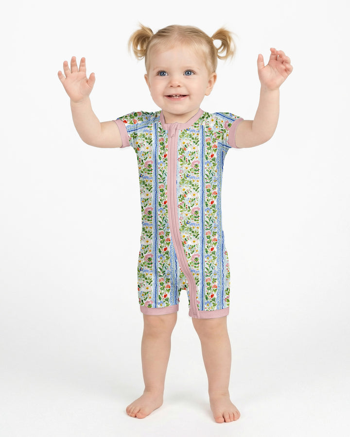 Paste Floral Girl Bamboo Shorty Zippy