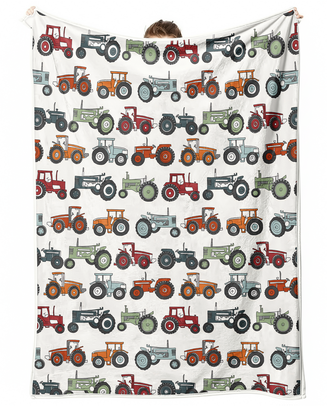 Tiny Tractors Bamboo Blanket