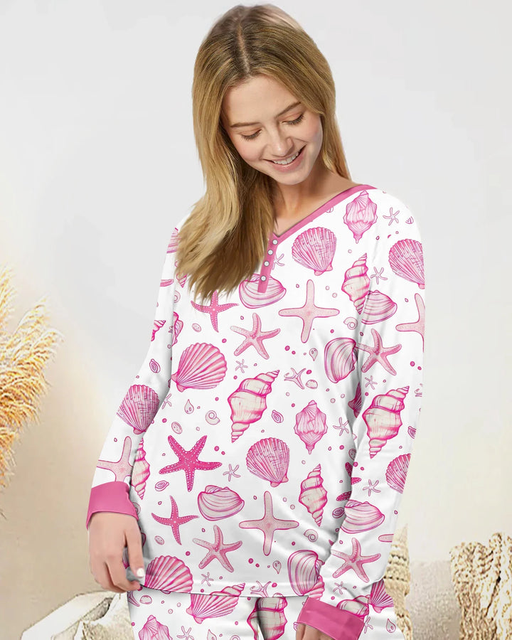 Coastal Charm Family Matching Bamboo Women Pajama Set