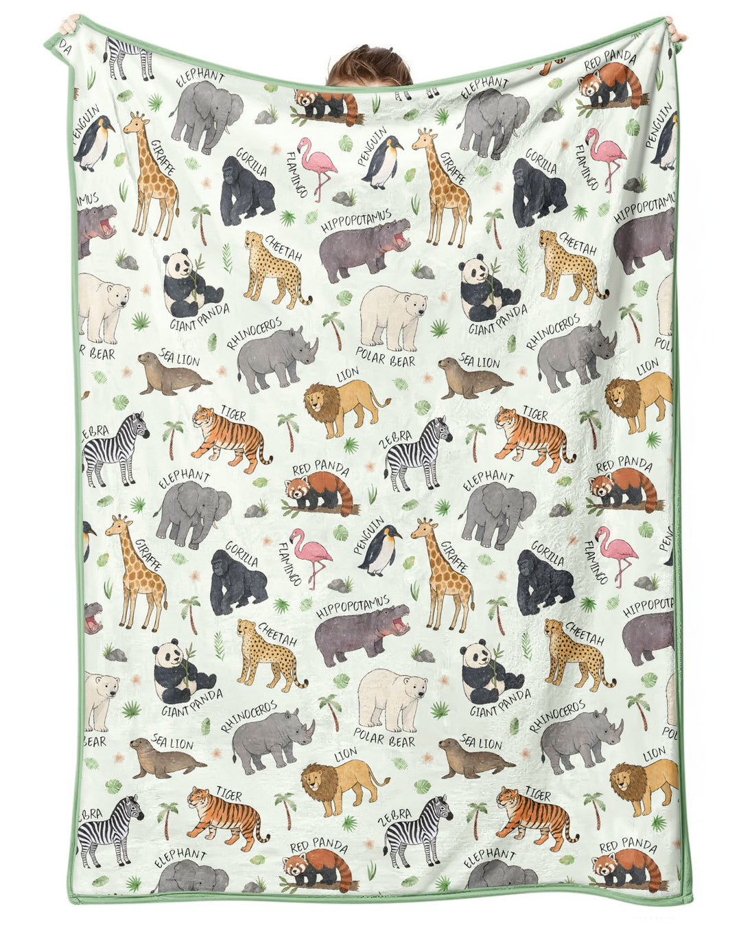 Safari Animals Bamboo Blanket