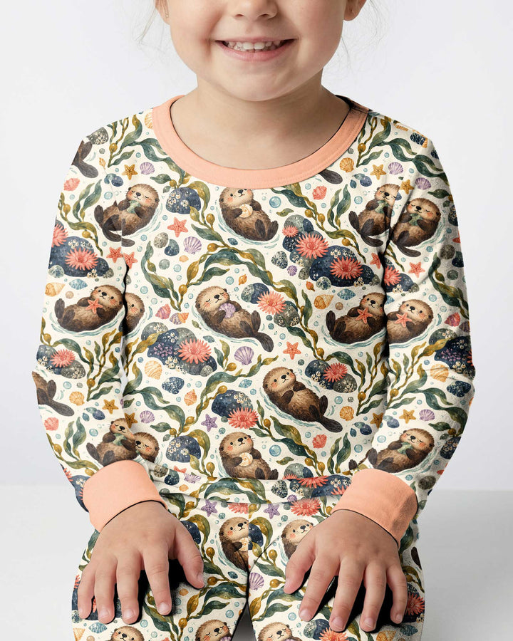 Otterly Dreamy Bamboo Two Piece Long Sleeve Pajama Set