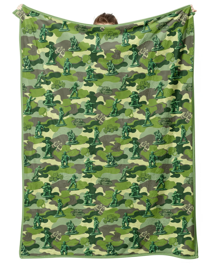 Green Army Men Bamboo Blanket