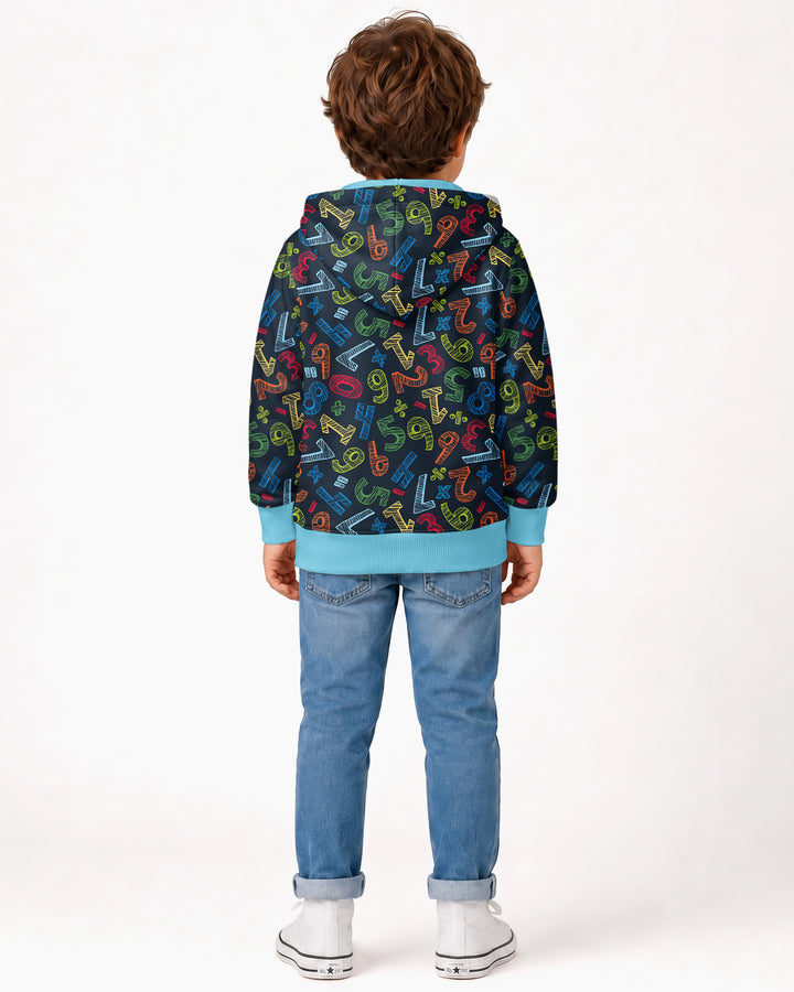Sudadera con cremallera de bambú con el alfabeto hebreo