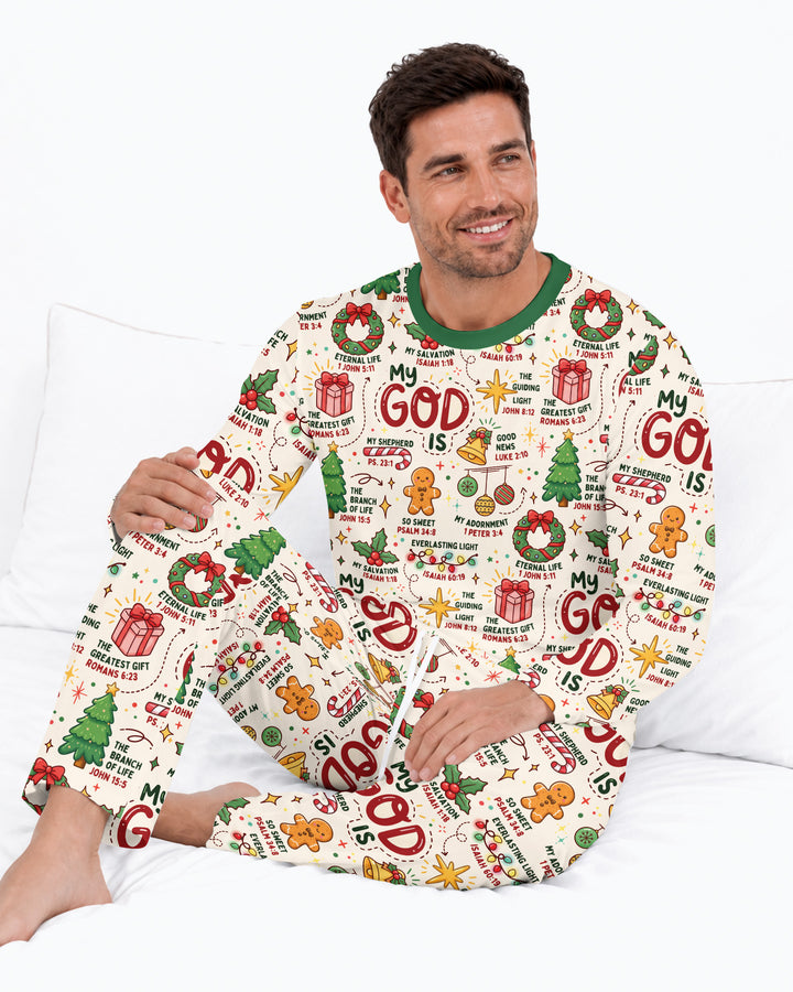 Christmas My God Is Bamboo Men's Pajama Set