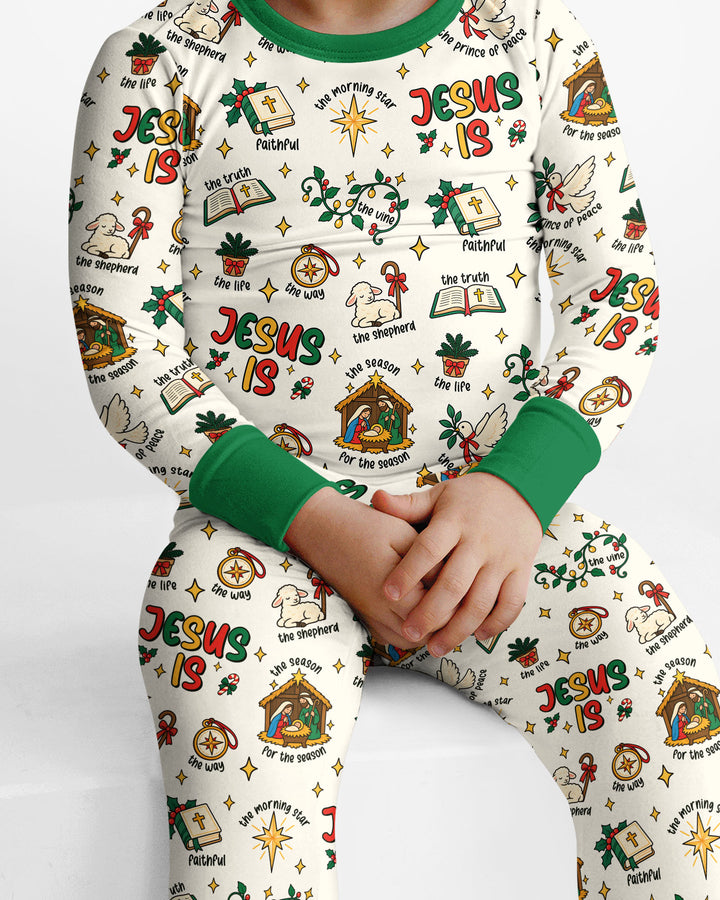 Names of Jesus Bamboo Two Piece Long Sleeve Pajama Set