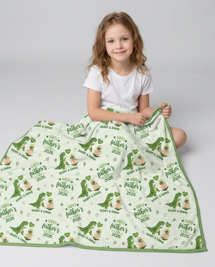 Custom Name Fathers Day 2026 Bamboo Blanket