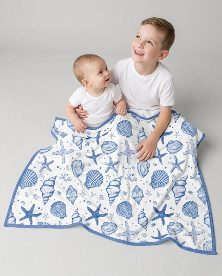Coastal Charm Family Matching Bamboo Blanket