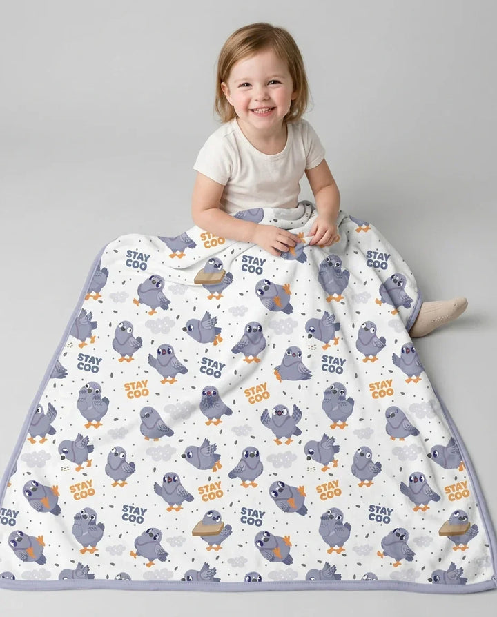 Pigeon Stay Coo Bamboo Blanket