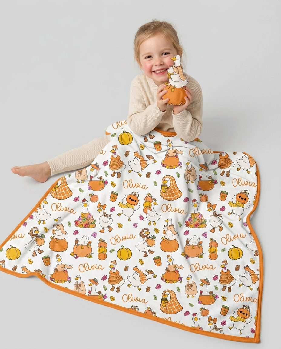Fall Silly Goose Bamboo Blanket