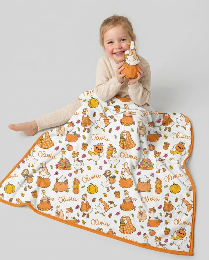 Fall Silly Goose Bamboo Blanket