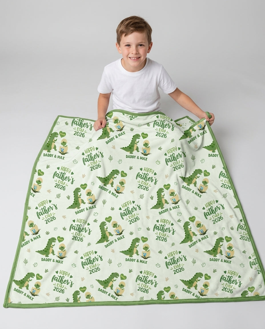 Custom Name Fathers Day 2026 Bamboo Blanket