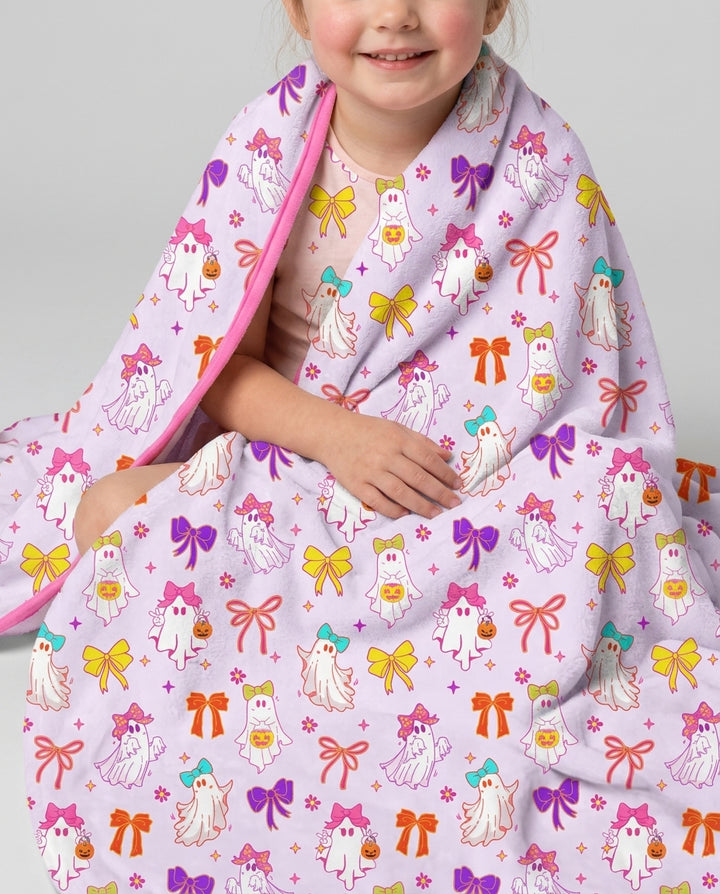 Coquette Ghost & Bow Bamboo Blanket