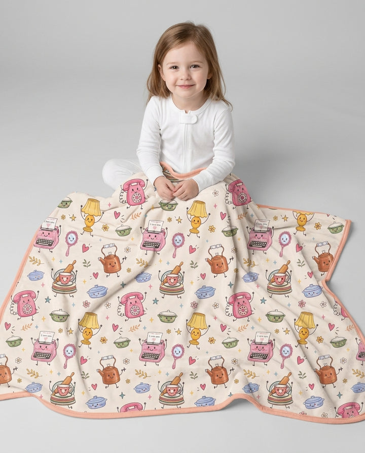 Retro Chasing Toy Bamboo Blanket