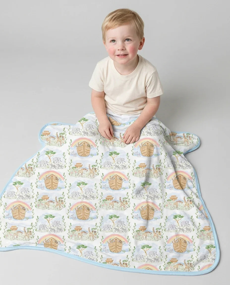 Noah And The Ark Bamboo Blanket