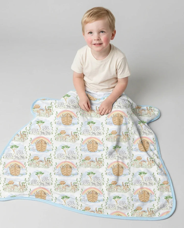Noah And The Ark Bamboo Blanket