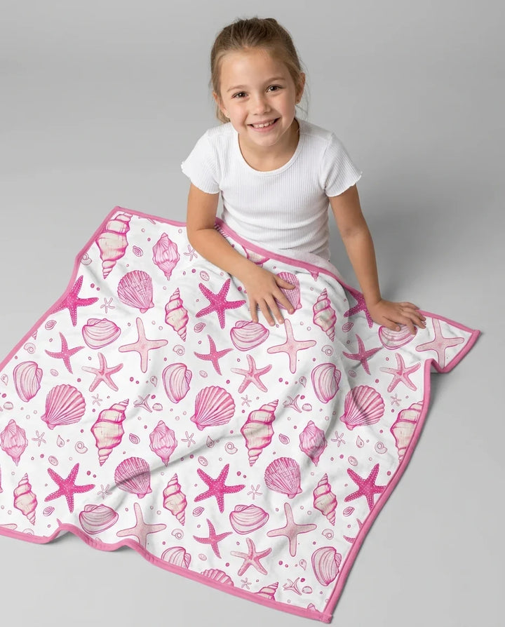 Coastal Charm Family Matching Bamboo Blanket