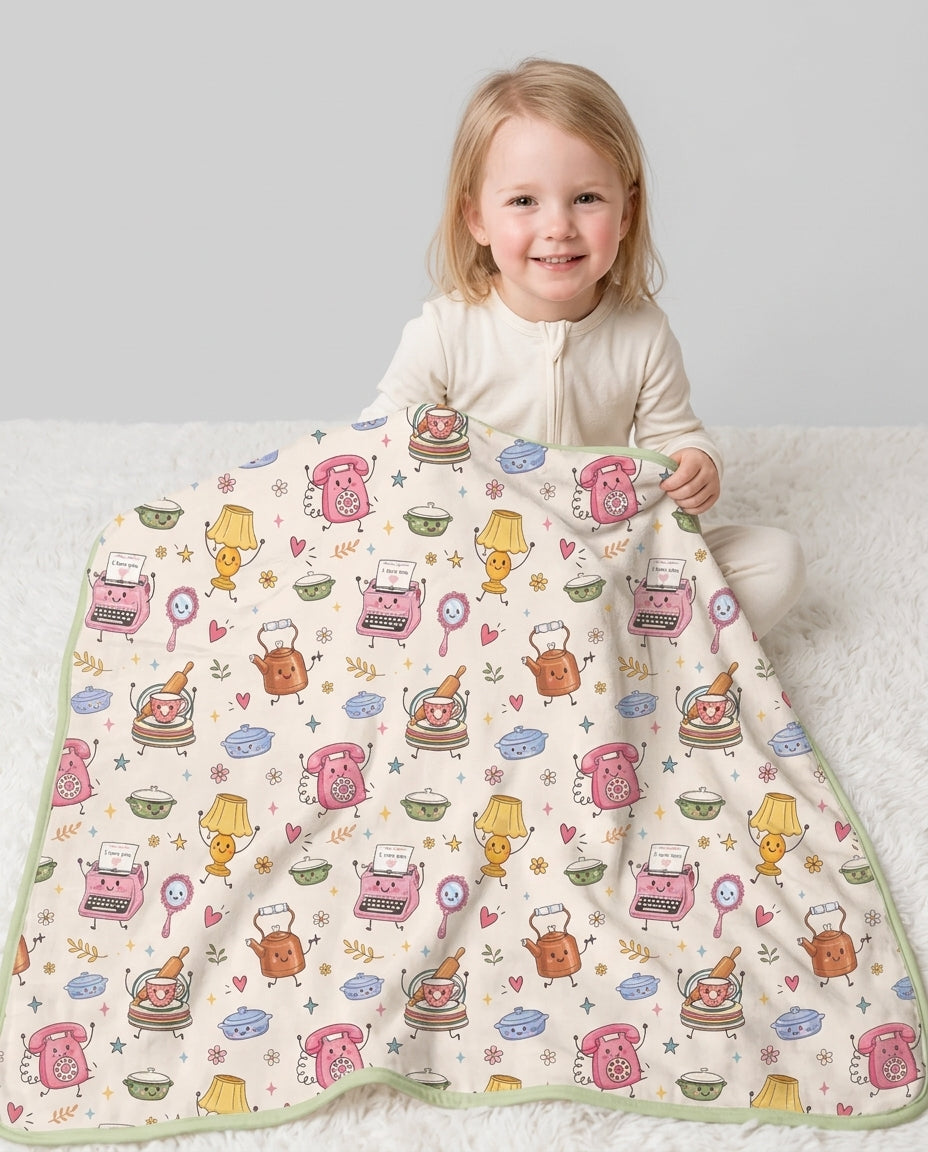 Retro Chasing Toy Bamboo Blanket