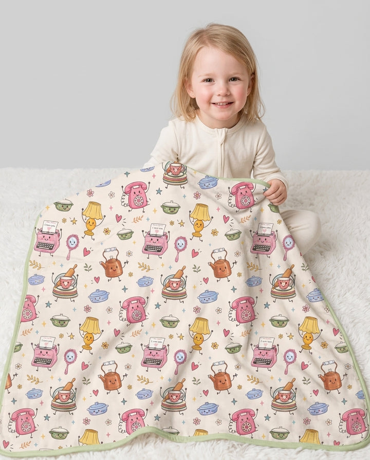 Retro Chasing Toy Bamboo Blanket