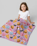 Kawaii Snack Party Bamboo Blanket