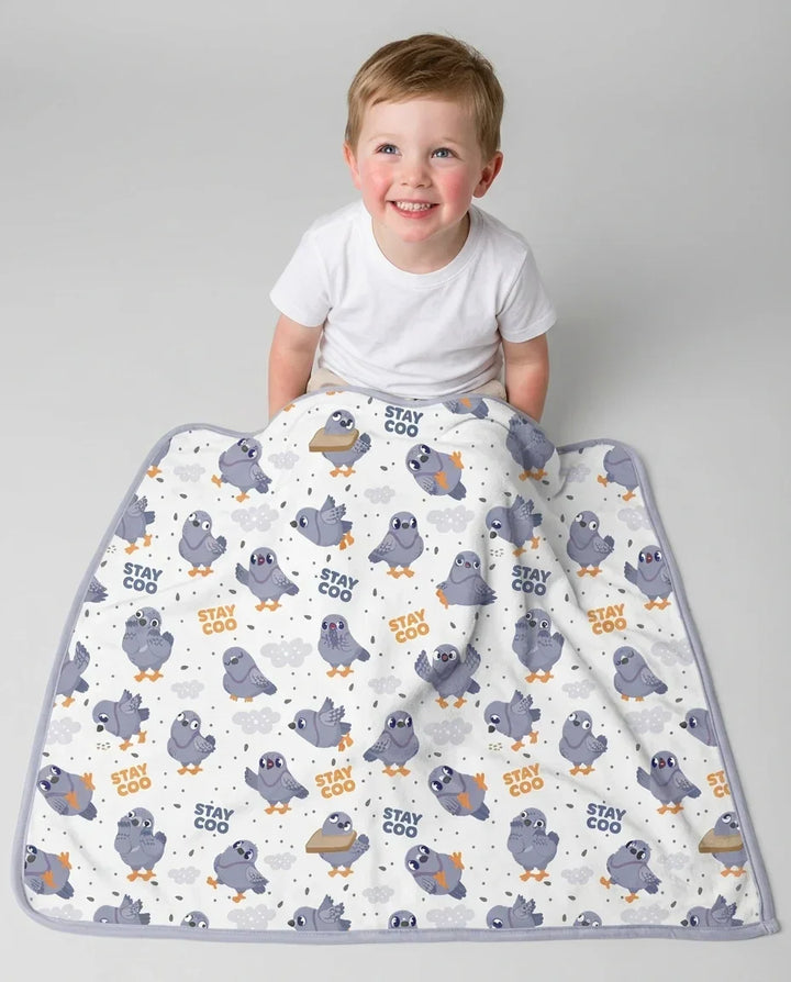 Pigeon Stay Coo Bamboo Blanket