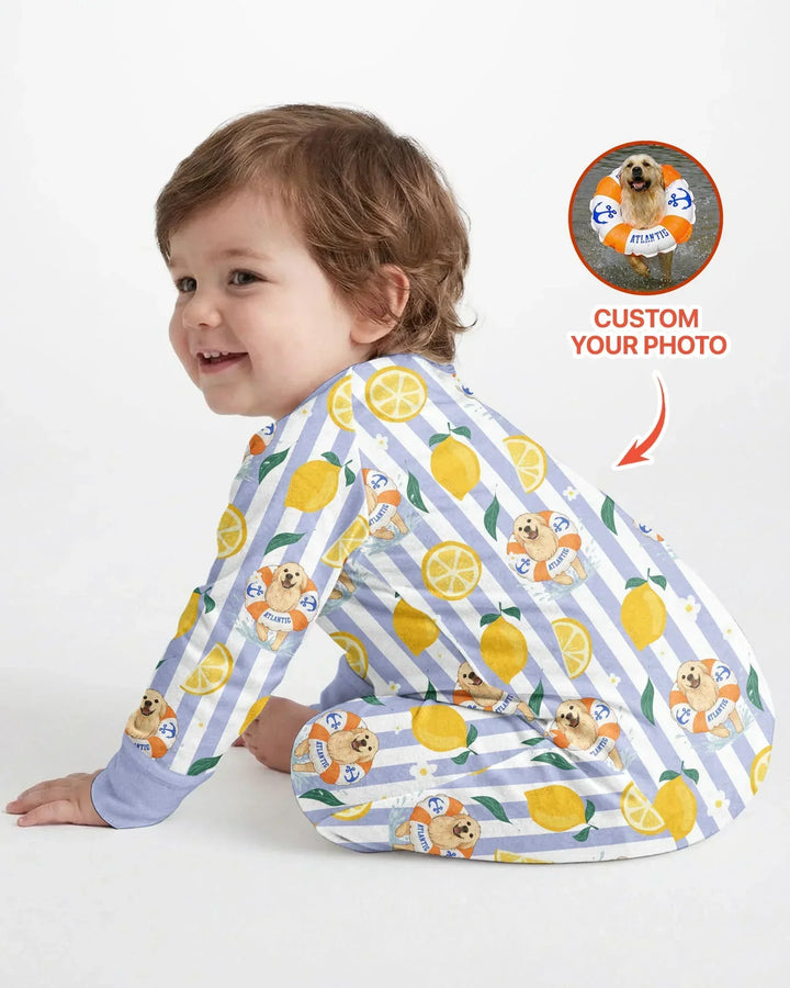 Gerippte Babykleidung mit individuellem Foto - Weich &amp; Skizzenhaft
