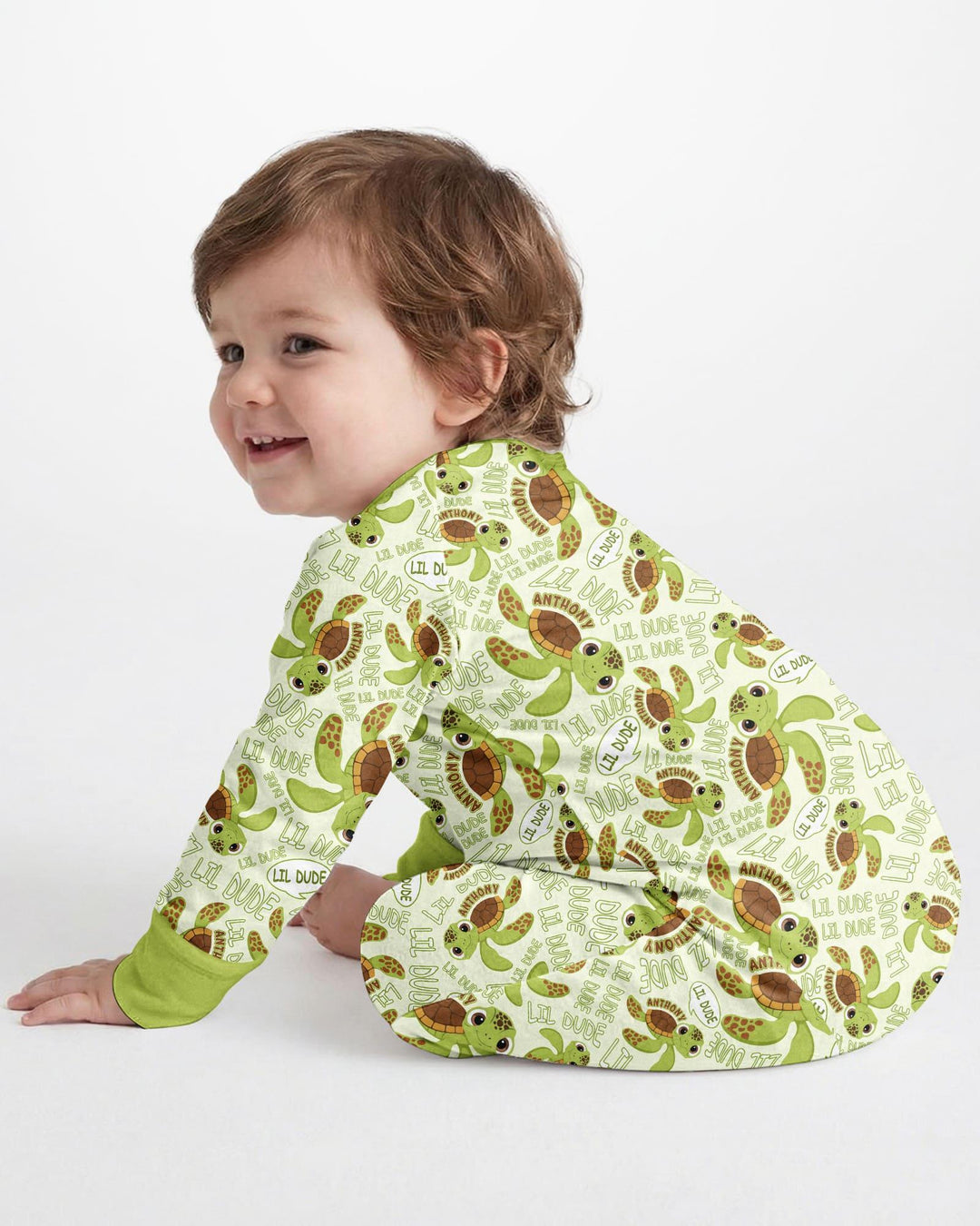 Custom Name Version Father and Son Turtle Bamboo Convertible Zippy