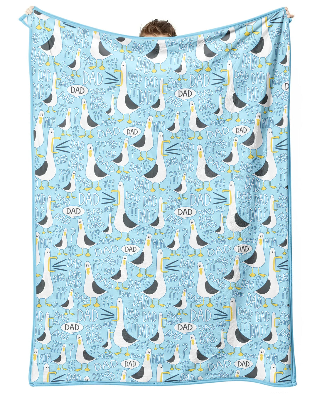 Funny Seagull DAD Bamboo Blanket