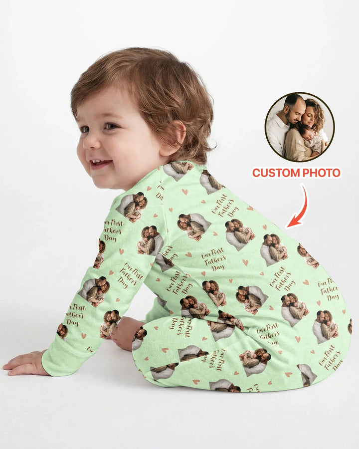Foto personalizada Nuestro primer (invierno/Navidad/etc.) como padres Bambú Convertible con cremallera