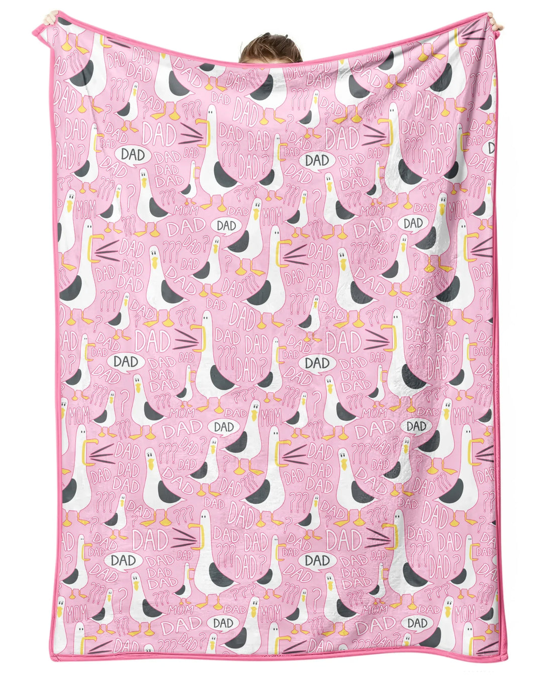 Funny Seagull DAD Bamboo Blanket