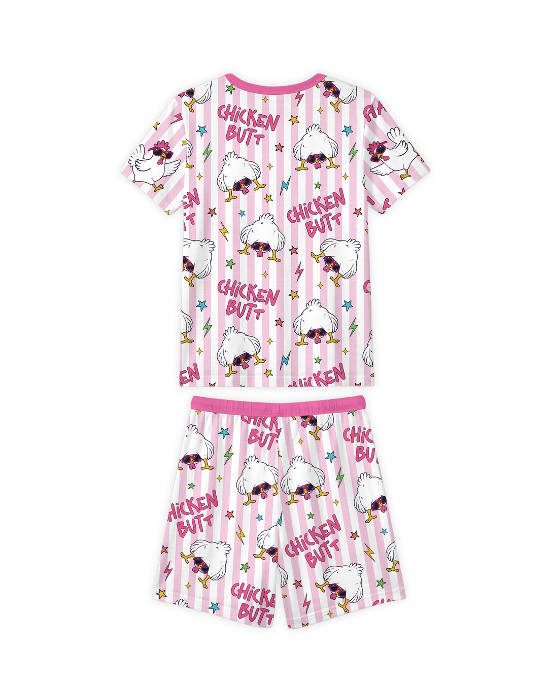 Guess What? Chicken Butt! Bamboo Women Short Sleeve Short Pajama Set