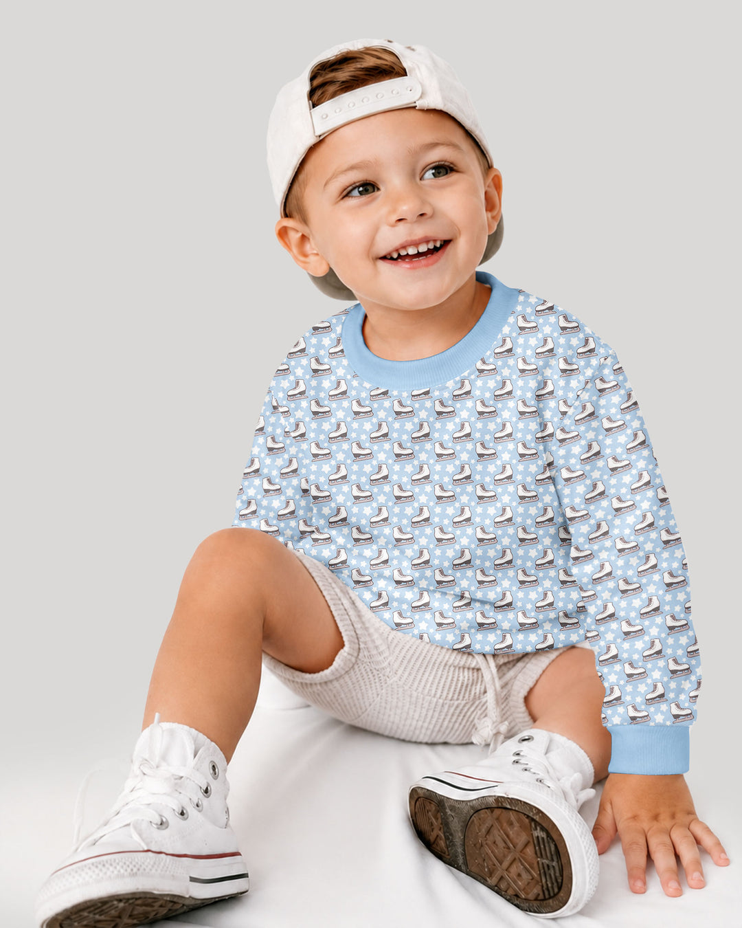 Ice Skating Bamboo Crewneck Sweatshirt