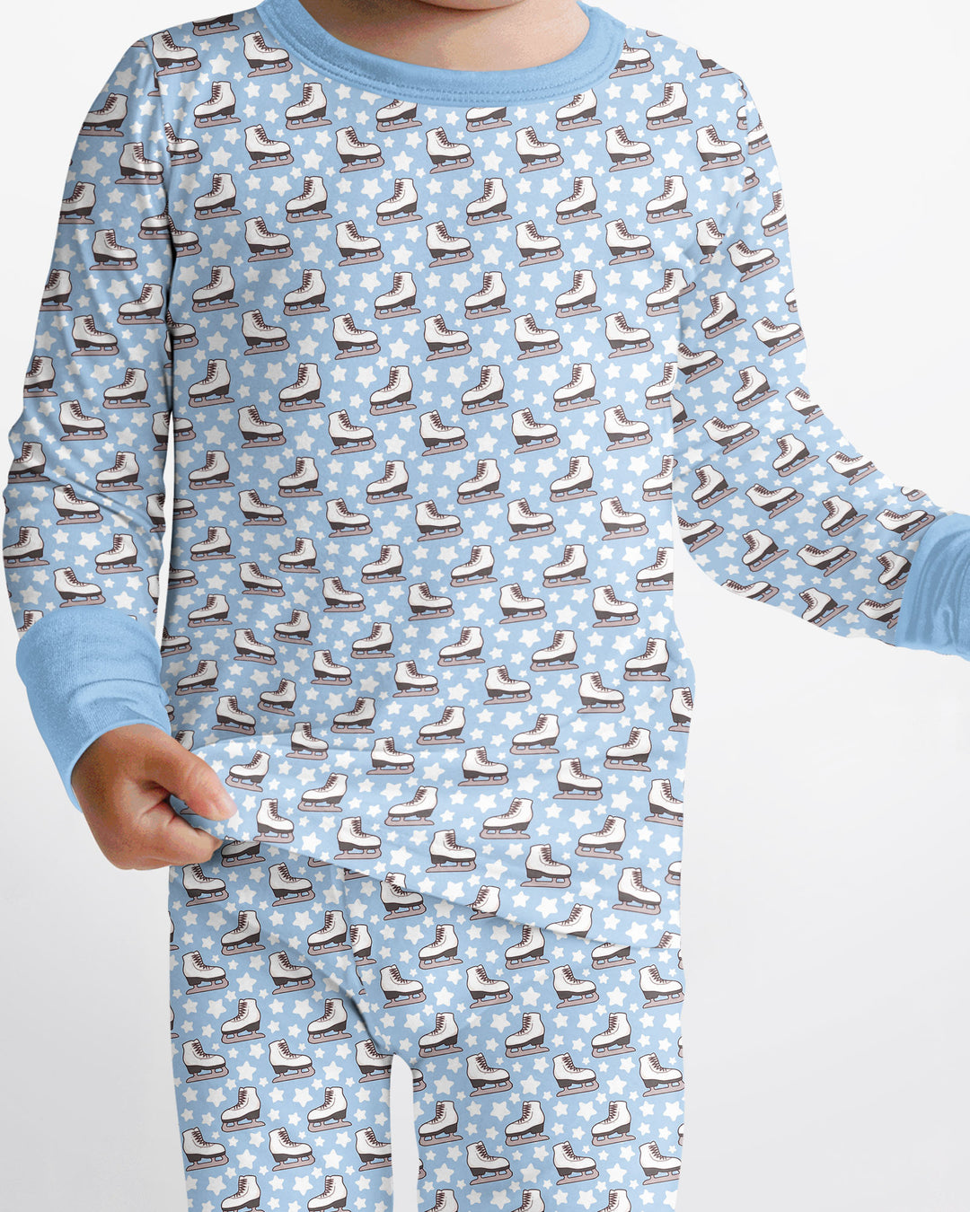 Ice Skating Bamboo Two Piece Long Sleeve Pajama Set