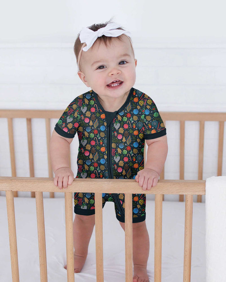 Holiday Ditsy Bamboo Shorty Zippy