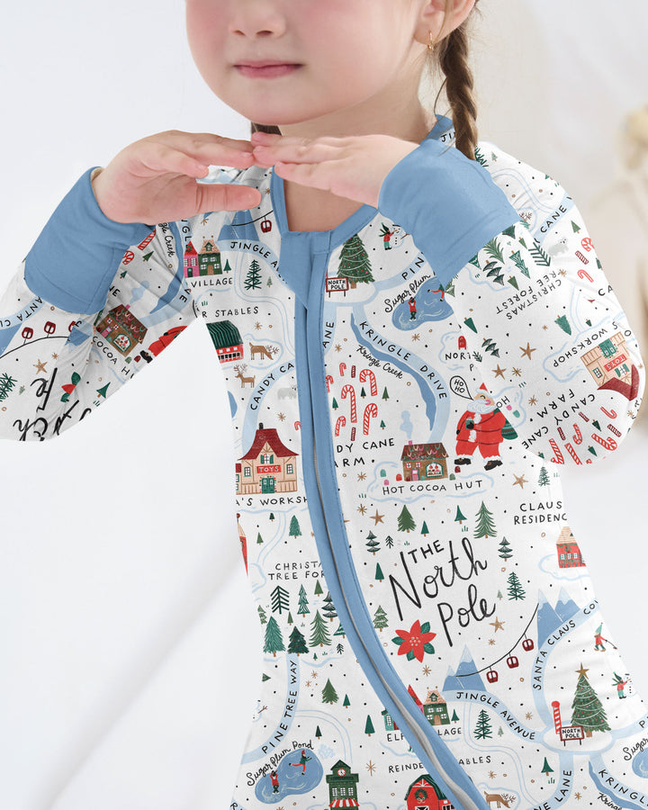 The North Pole Map Bamboo Convertible Zippy