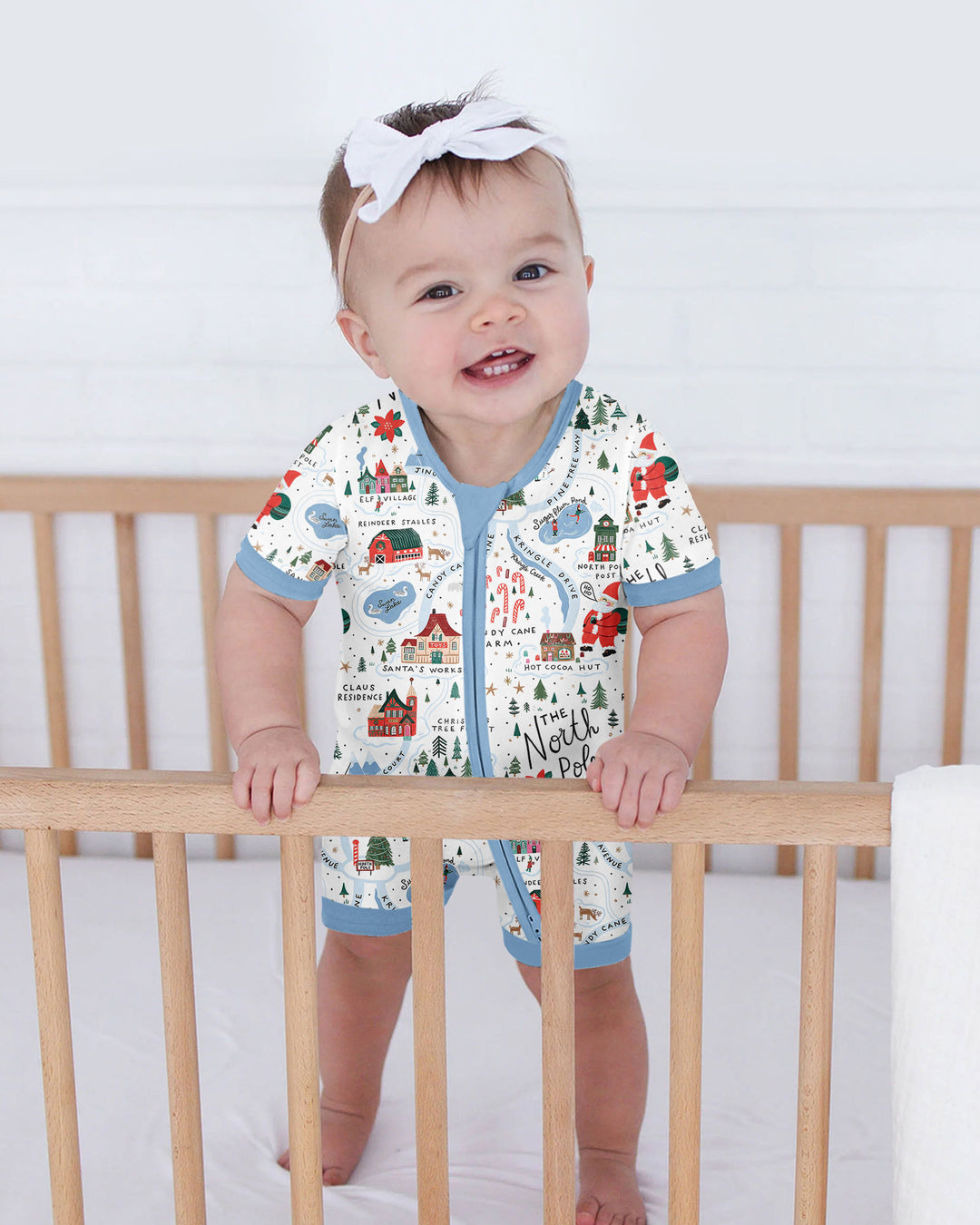 The North Pole Map Bamboo Shorty Zippy