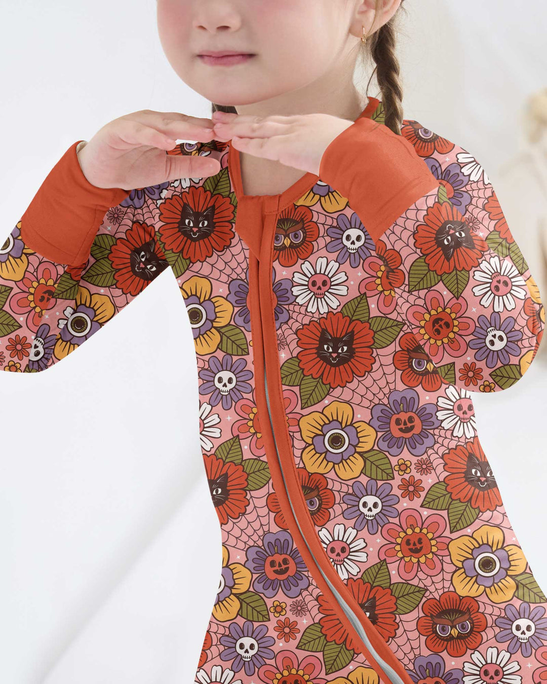 70s Halloween Floral Bamboo Convertible Zippy