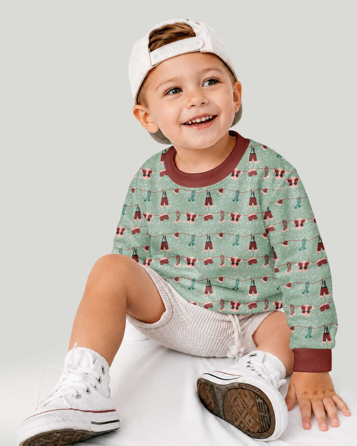 Santa In The Snow Bamboo Crewneck Sweatshirt