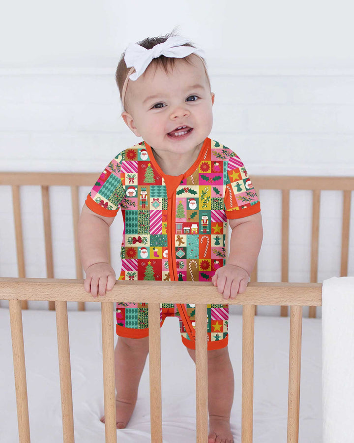 Maximalist Christmas Collage Bamboo Shorty Zippy