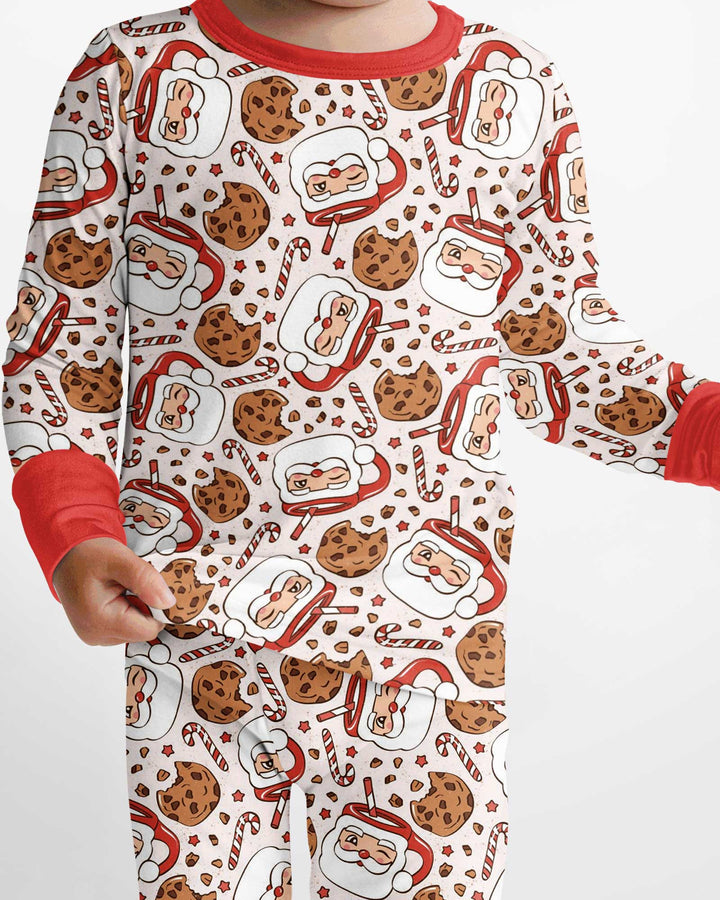 Santa's Cookie Break Bamboo Two Piece Long Sleeve Pajama Set
